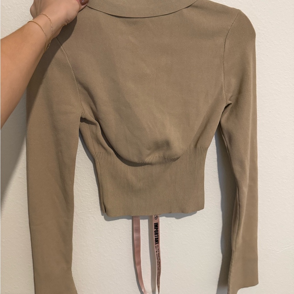 House of CB tan long sleeve shirt - Picture 6 of 6